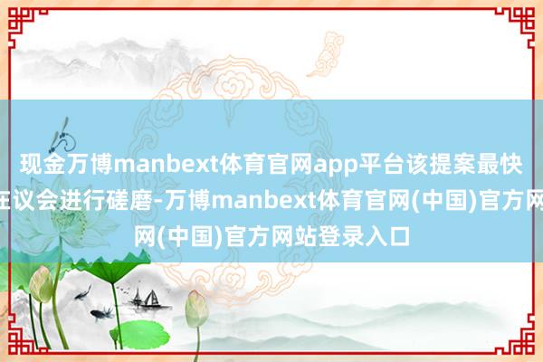 现金万博manbext体育官网app平台该提案最快可能在9月在议会进行磋磨-万博manbext体育官网(中国)官方网站登录入口