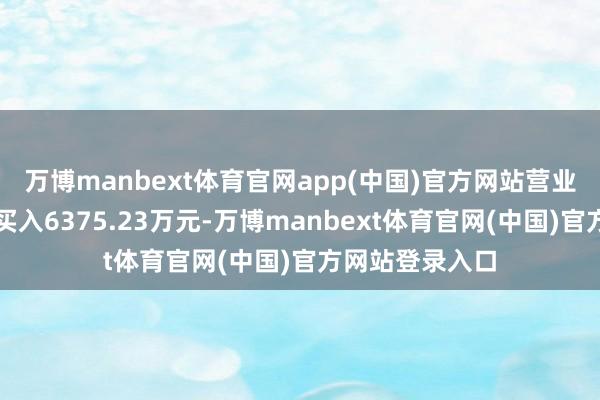万博manbext体育官网app(中国)官方网站营业部席位野心净买入6375.23万元-万博manbext体育官网(中国)官方网站登录入口
